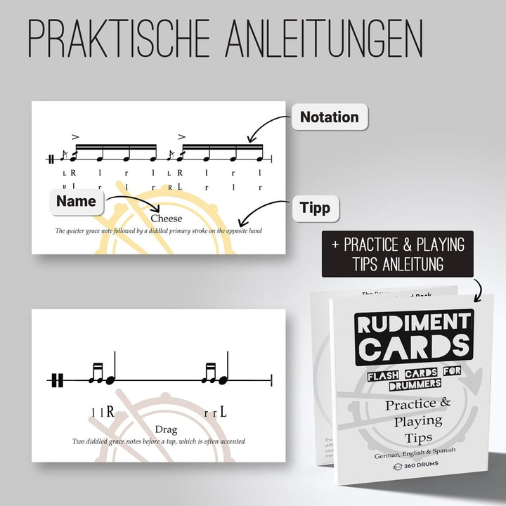 Mcnutt Rudiment Rudiment Cards – 360 Drums